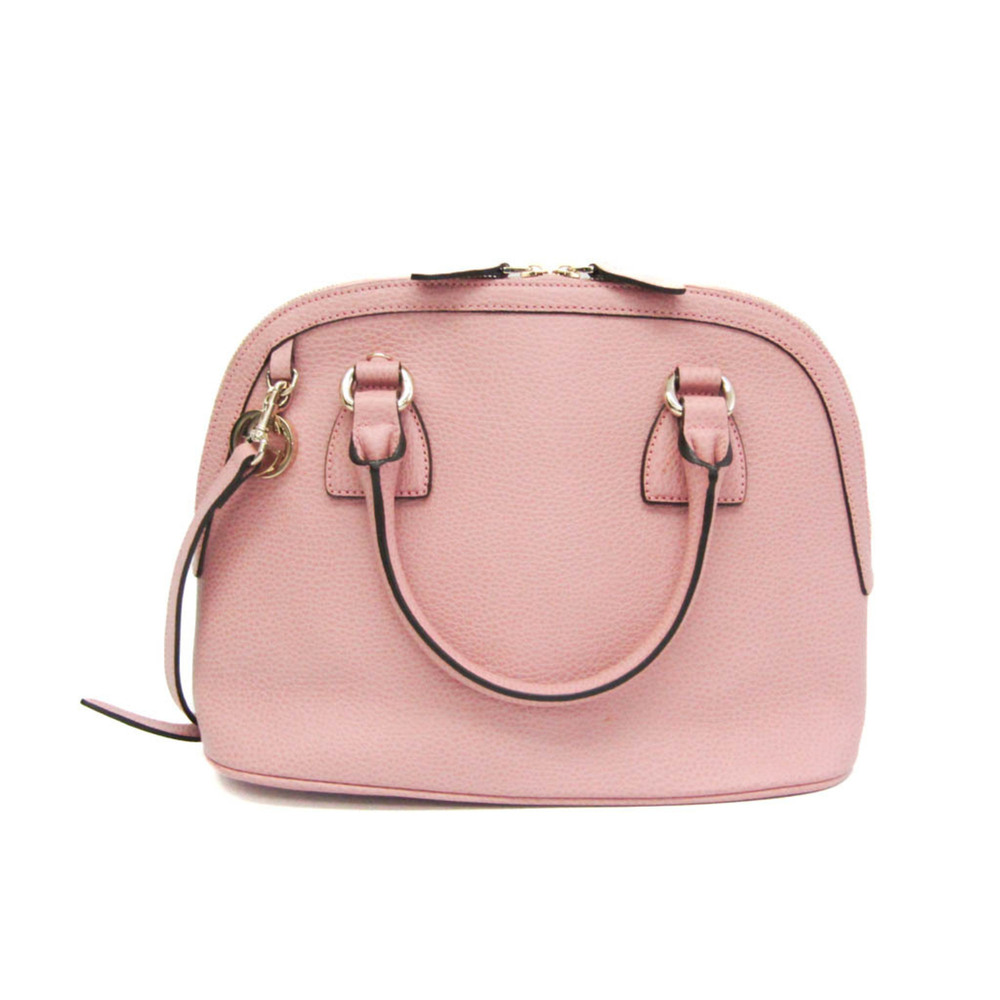 GUCCI Authentic Pink Leather Shoulder Bag